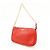 FENDI Pochette a mano con catena in pelle goffrata Rosso 8M0271 - vista 3