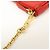 FENDI Pochette a mano con catena in pelle goffrata Rosso 8M0271 - vista 7