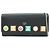 FENDI Leather Studs Chain Shoulder Wallet Long Wallet Black 8M0365