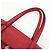 Borsa a tracolla in pelle PRADA con logo triangolare, borsa satchel, borsa a mano rossa - vista 6