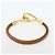 Hermès HERMES Jumbo Choker Braccialetto in Pelle e Metallo Marrone Oro - vista 4