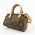 Borsa a mano Louis Vuitton Monogram Mini Speedy e tracolla marrone M41534 - vista 3