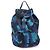 PRADA Triangle Logo Nylon Leather Backpack Camouflage Motif Blue