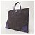 Borsa Tote e borsa a mano PRADA in pelle e lana con logo Triangle, Viola - vista 3