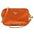 Borsa a spalla PRADA in nylon e pelle con logo triangolare Orange 1N1861