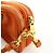 Borsa a spalla PRADA in nylon e pelle con logo triangolare Orange 1N1861 - vista 17