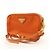 Borsa a spalla PRADA in nylon e pelle con logo triangolare Orange 1N1861 - vista 3