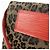 FENDI Borsa a Tracolla 2Way e Cintura in Tela Leopardata e Pelle Marrone Rosso - vista 17