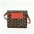 FENDI Borsa a Tracolla 2Way e Cintura in Tela Leopardata e Pelle Marrone Rosso - vista 2