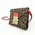 FENDI Borsa a Tracolla 2Way e Cintura in Tela Leopardata e Pelle Marrone Rosso - vista 3