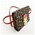 FENDI Borsa a Tracolla 2Way e Cintura in Tela Leopardata e Pelle Marrone Rosso - vista 4
