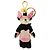 Portachiavi Panda Bunny con logo Triangle PRADA Nero Rosa