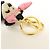 Portachiavi Panda Bunny con logo Triangle PRADA Nero Rosa - vista 13