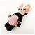 Portachiavi Panda Bunny con logo Triangle PRADA Nero Rosa - vista 3