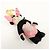 Portachiavi Panda Bunny con logo Triangle PRADA Nero Rosa - vista 4