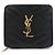 Autre Marque SAINT LAURENT PARIS Billetera Compacta de Piel Cassandra Negra