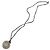 Hermès HERMES Serie Silk Cord Metal Necklace Pendant Silver Gray