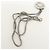 Hermès HERMES Serie Silk Cord Metal Necklace Pendant Silver Gray - vista 6