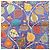 Hermès HERMES Carré 45 Seta 100% L'Arbre de vie Foulard Blu Rosso Multicolore - vista 7