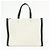 VALENTINO Rockstud Canvas Leather Tote Bag Natural Black - Ansicht 2