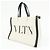 VALENTINO Rockstud Canvas Leather Tote Bag Natural Black - Ansicht 3