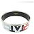 Hermès HERMES Email GM Plated Bangle Bracelet White Black Red