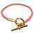 Hermès Bracciale HERMES Glenan H Tresse in Veau Swift Leather Pink