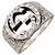 Anello GUCCI Interlocking G Arabesque SV925 Silver #23 US10.5 EU63