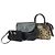 COACH Set di 3 borse a spalla e pochette in tela e pelle 2Way Marrone Nero
