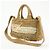 Borsa 2Way PRADA Canapa Triangle Logo Tricot Raffia Camel Orange 1BG153 - vista 3