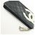CHANEL Cambon Line COCO Mark Calf Skin Cosmetic Pouch Black White - vista 13