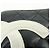 CHANEL Cambon Line COCO Mark Calf Skin Cosmetic Pouch Black White - vista 15