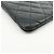 CHANEL Cambon Line COCO Mark Calf Skin Cosmetic Pouch Black White - vista 7