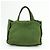 Borsa Tote CHANEL in Suede Mouton Verde - vista 2