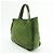 Borsa Tote CHANEL in Suede Mouton Verde - vista 3