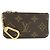 Louis Vuitton Monogram Pochette Cles Coin Case Key Case Brown M62650