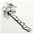 BALENCIAGA Kit Rubber Brass Bag Charm Key Chain Black White - vista 4