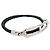 Hermès HERMES Bracciale Roulis Double Tour in pelle Veau Swift Nero Argento - vista 3