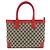 Borsa Tote GUCCI GG Canvas Leather Beige Rosso 002・1119