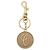 Chloé Portachiavi Chloe Logo in metallo e pelle Gold Beige