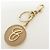 Chloé Portachiavi Chloe Logo in metallo e pelle Gold Beige - vista 3