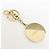 Chloé Portachiavi Chloe Logo in metallo e pelle Gold Beige - vista 4