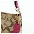COACH Borsa a mano e a tracolla 2Way in pelle e tela Signature Beige Pink - vista 14