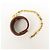 Hermès HERMES Portaguanti Nomad in pelle e metallo Charm Brown - vista 5