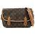 Louis Vuitton Monogram Gibeciere MM Shoulder Bag Brown M42247
