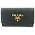 PRADA Logo Saffiano Leather 4 Ring Key Case Key Holder Black