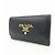 PRADA Logo Saffiano Leather 4 Ring Key Case Key Holder Black - view 3