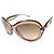 Gafas de sol JIMMY CHOO Plastic Oval Cat Eye Transparent Brown