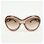Gafas de sol JIMMY CHOO Plastic Oval Cat Eye Transparent Brown - vista 2