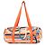 Hermès HERMES Airsilk Duffle 38 Borsa a Tracolla e a Mano in Pelle e Seta Arancione